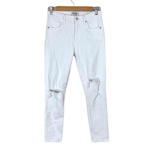 Agolde Sophie High Rise Crop Skinny Jeans In Shoreline Destruct Size 25 - Picture 2 of 10
